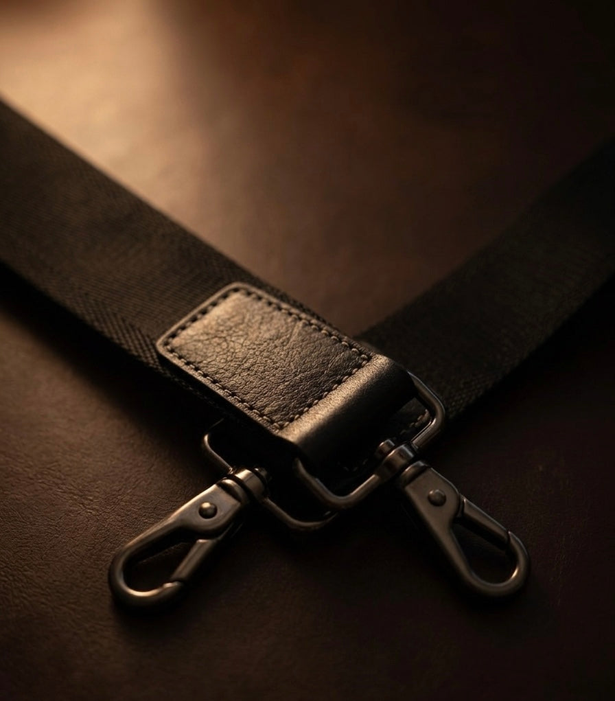 The Summit Satchel | 14" Leather Laptop Bag — Black