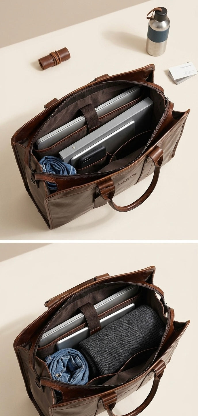 LAEVA Signature Duffle Bag - Brown